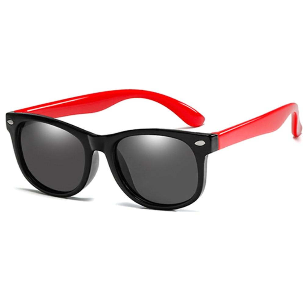 Dynamic Duo: Kids' Polarized Sunglasses in Black & Red with