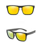 Creative Style: Square Black-Framed Sunglasses with Gold Mirrored Lenses