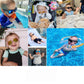 Baby Sunglasses:Trendy Green-Framed Sunglasses with Blue Mirrored Lenses, Adjustable Strap, Ideal for 0-24 Months
