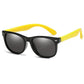 Black & Yellow Bendable Flexible Kids Polarized Sunglasses - Jelly Specs warblade-new-kids-polarized-sunglasses-tr90-boys-girls-sun-glasses-silicone-safety-glasses-gift-for-children-baby-uv40